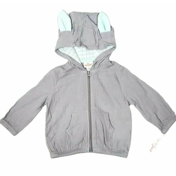 Cat & Jack Jackets & Coats Cat Jack Bunny Ears Hoodie Jacket Gray